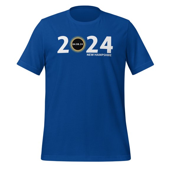 New Hampshire Totality Eclipse Shirt New Hampshire Total Solar Eclipse 2024 T-Shirt New Hampshire Totality Eclipse Shirt Totality 2024 Shirt (True Royal, 2XL)