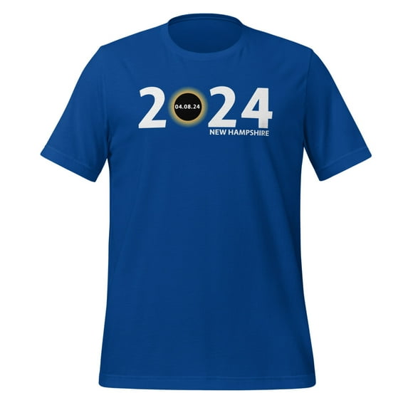 New Hampshire Totality Eclipse Shirt New Hampshire Total Solar Eclipse 2024 T-Shirt New Hampshire Totality Eclipse Shirt Totality 2024 Shirt (True Royal, XL)
