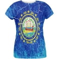 thumbnail image 1 of New Hampshire Vintage Distressed State Flag All Over Womens T Shirt Multi X-LG, 1 of 2