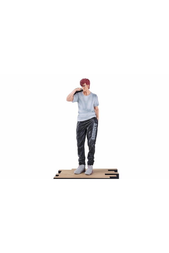 New Hanamichi Sakuragi Figure Kaede Rukaw Figure Hisashi Mitsui Figure Miyagi Ryota Figure Akagi Takenori Figure Handmade PVC Anime Craft Gift (Sakuragi)