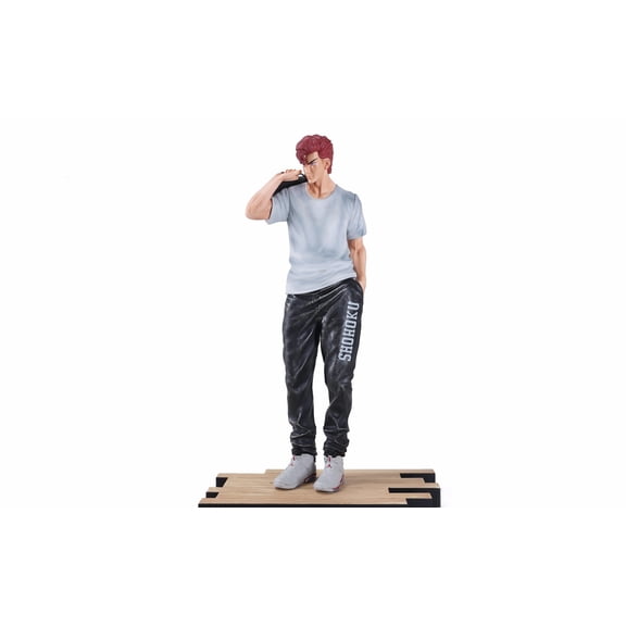 New Hanamichi Sakuragi Figure Kaede Rukaw Figure Hisashi Mitsui Figure Miyagi Ryota Figure Akagi Takenori Figure Handmade PVC Anime Craft Gift (Sakuragi)