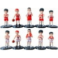 thumbnail image 1 of New Hanamichi Sakuragi, Kaede Rukawa, Kaede Rukawa Figure, q Version 10pieces Action Figure 10cm/3.9inch Handmade Statue Collection Anime Gifts, 1 of 8