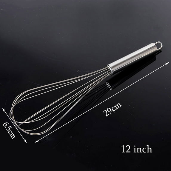 New Hand Whip Kitchen Manual Whisk Mixer Stainless Steel Egg Beater 12INCH