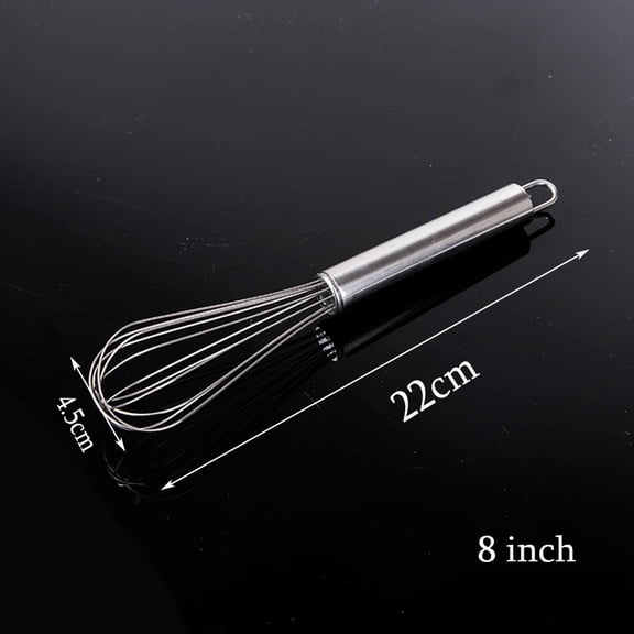 New Hand Whip Kitchen Manual Whisk Mixer Stainless Steel Egg Beater 8INCH