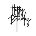thumbnail image 1 of New Hand Writing Happy Birthday Cake Topper Black Acrylic Birthday Cake Topper For Kids Birthday Party Supplies Cake Decorations, 1 of 5