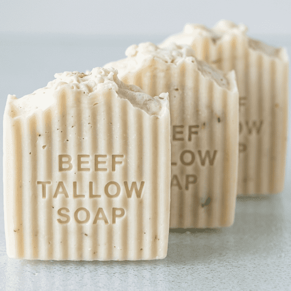 Back2Naturalness Patchouli + Cedarwood Beef Tallow Soap Bars for Sensitive Skin , Men & Women  3 Pack