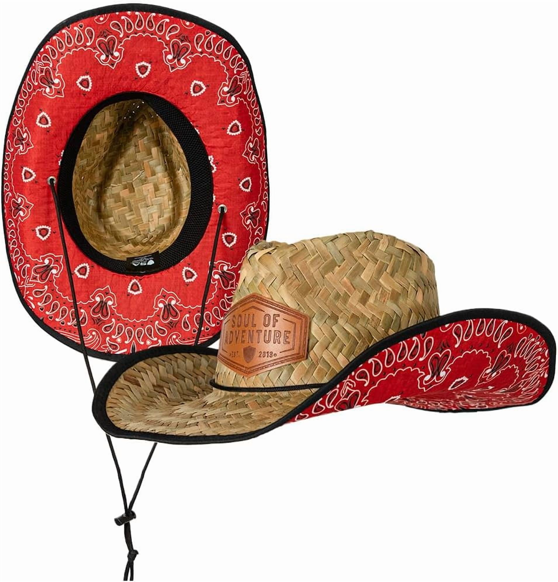Straw Hat Drawstring New Handwoven Premium Straw Cowboy Hat for UV Sun Protection ...