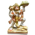 thumbnail image 1 of New Hanuman Statue, Multicolor 6 inches Hand Painted Marble Blessing Bajrang Bali Figurine, Natural Powerlifter Hindu Monkey god of Devotion, Strength, Bhakti, Perfect for Small Home Temple Decoration, 1 of 5