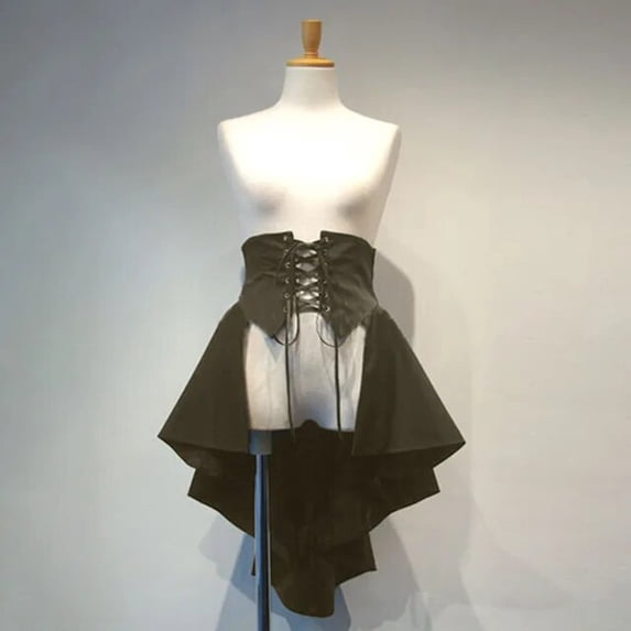 New Harajuku Vintage Victorian Burlesque Skirt Y2K Retro Gothic Steampunk Corset Costume Punk Black Fashion Bustle Skirts