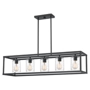 New Harbor 5-Light Old Bronze Outdoor Linear Chandelier