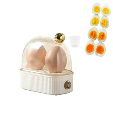 Egg Cooker New Hard Boiled Egg Maker Steamer Rapid Egg Cooker 2 Eggs Capacity Timing Egg Cooker Detachable Egg Boiler Maker For Kitchen Gadgets,White Kitchen Egg Steamer