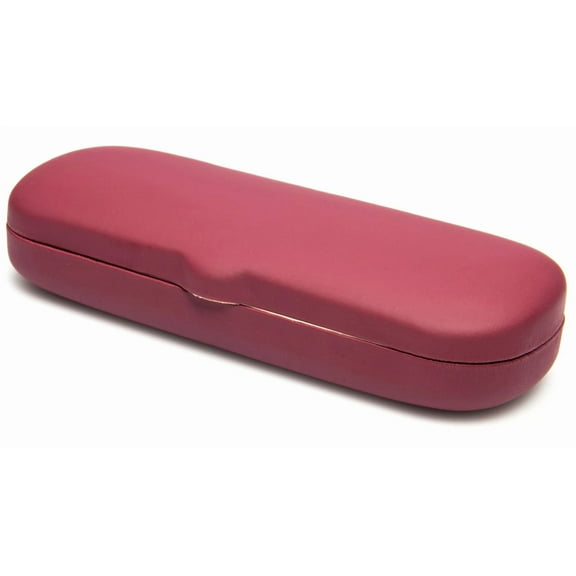 New Hard Case For Eyeglasses Glasses Red W/ Cleaning Cloth 160X60X35Mm C6