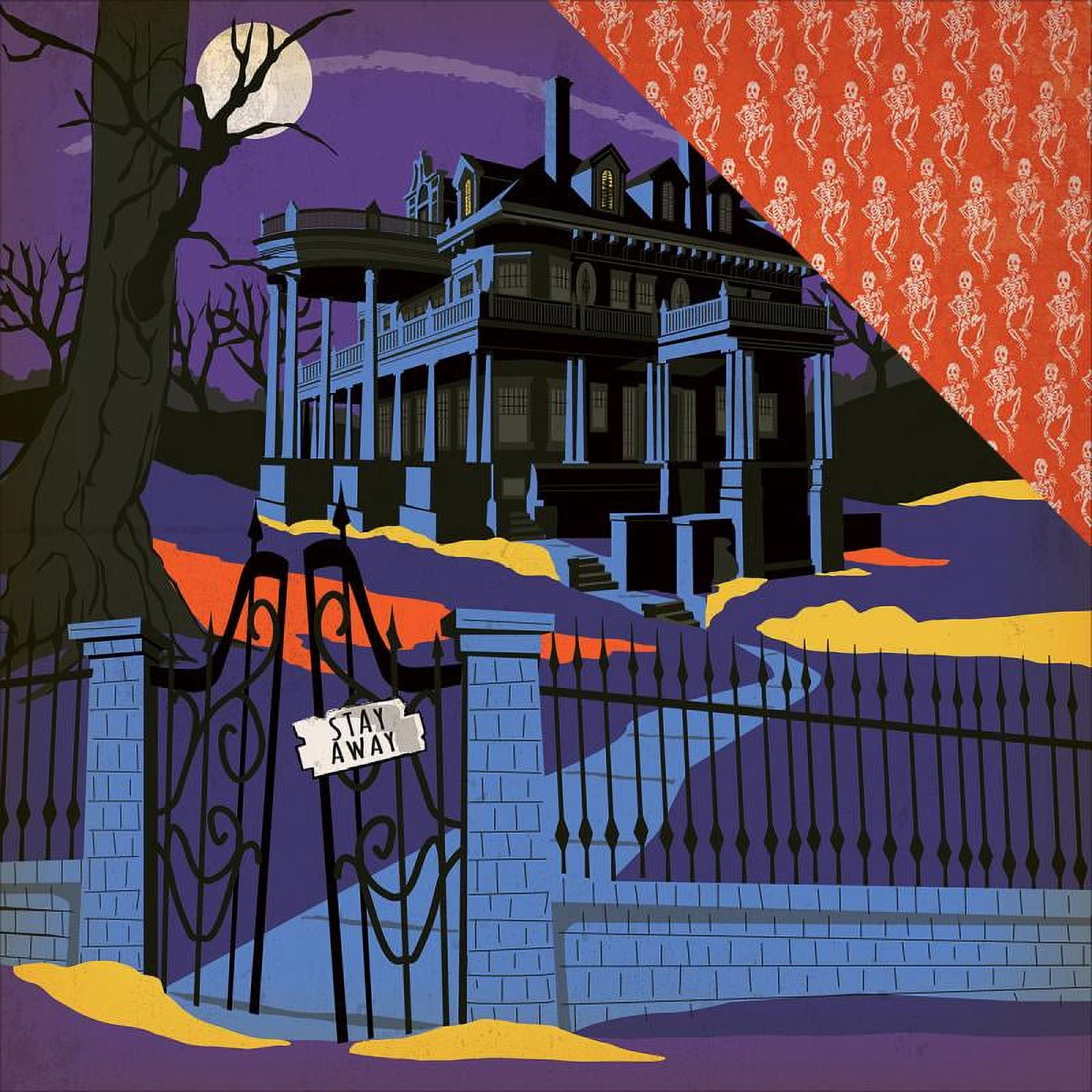 New! Haunted House Doublesided Cardstock 12"x12"haunted House Case Pack Of 25
