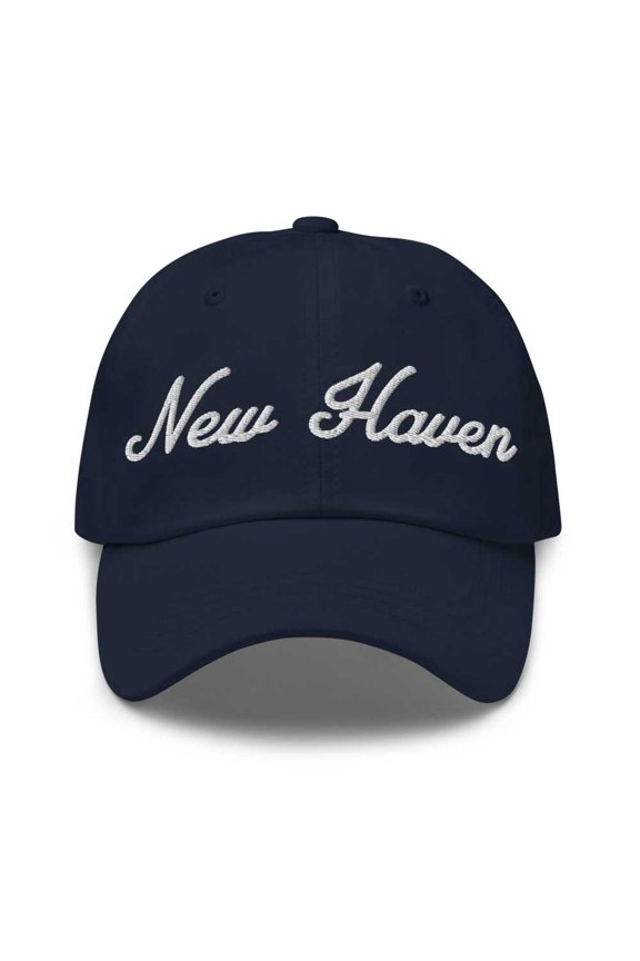 New Haven Baseball Cap New Haven Dad Hat Bold Script Ohio OH Hat Embroidered Souvenir Gift Navy