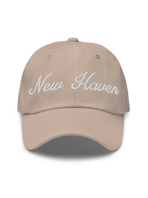 New Haven Baseball Cap New Haven Dad Hat Bold Script Ohio OH Hat Embroidered Souvenir Gift Stone