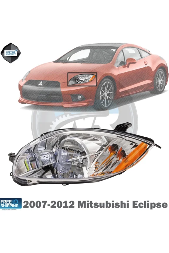 New Head Light Assembly Left Driver Side For 2007-2012 Mitsubishi Eclipse