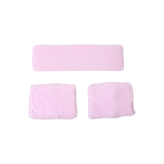 New Headband and Wristband Combo, Pink