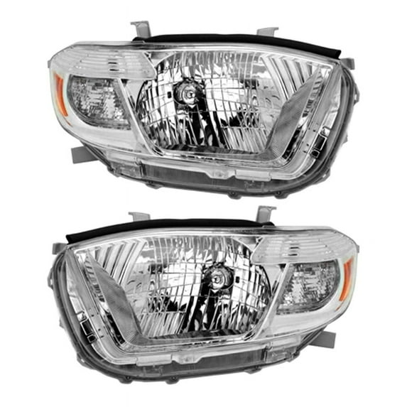 New Headlight Compatible With Toyota Highlander Base Limited 2008-2010 by Part Number 81130-48470 8113048470 81170-48460 8117048460 TO2503176 TO2502176