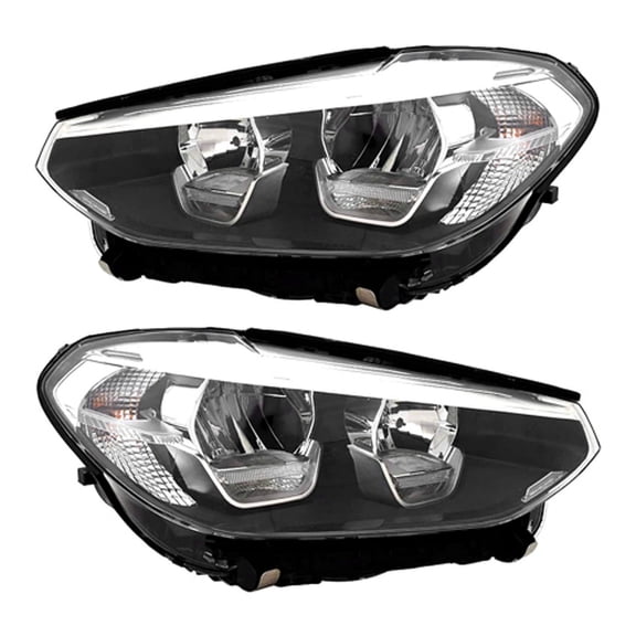 New Headlight Compatible With BMW X3 Sport Utility 2019 by Part Number 63-11-7-466-128 63117466128 63-11-7-466-127 63117466127 BM2519180 BM2518180