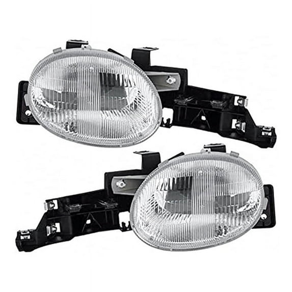 New Headlight Pair Fits Dodge Neon 2.0 1997-1999 Ch2503103 Ch2502103 4761448Ab