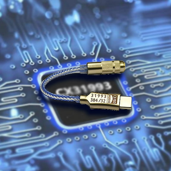 New Headphone Adapter CX31993 USB Type C DAC Output NR128dB PCM 32b/384kHz