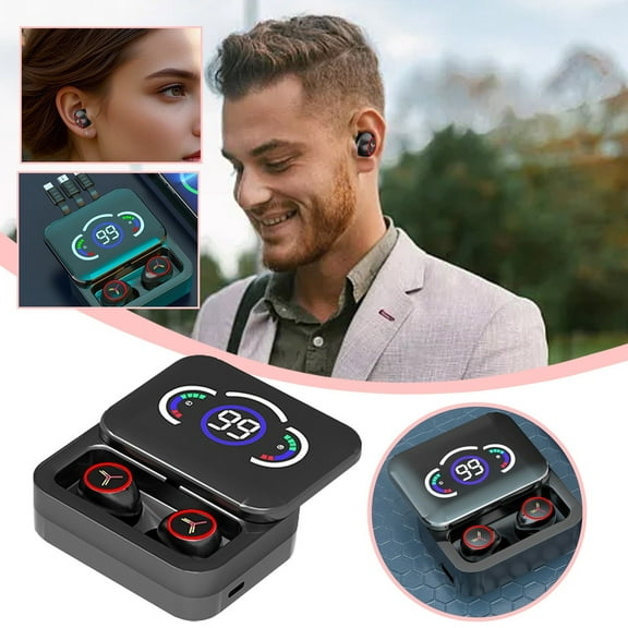New Headset LED Digital Display True Wireless Long Lasting In Ear Noise Cancelling Sports Headset Cool Two In One Headset