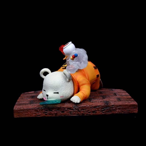 New Heart Pirates Bepo 9cm/3.5inch Sleeping Position Character Anime Statue Figure Desktop Ornament Popular Decorations Fan Souvenirs Creative Gift Collection