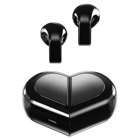 New Heart Shaped Foldable Bluetooth Earbuds, Trendy Compact Portable Design, Premium Sound, Long Battery, Zero Call Latency, Sports Ready Perfect Holiday Gift for All