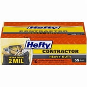 New Hefty E25516 Heavy Duty Contractor Bag, 55 Gallon, 16 Count