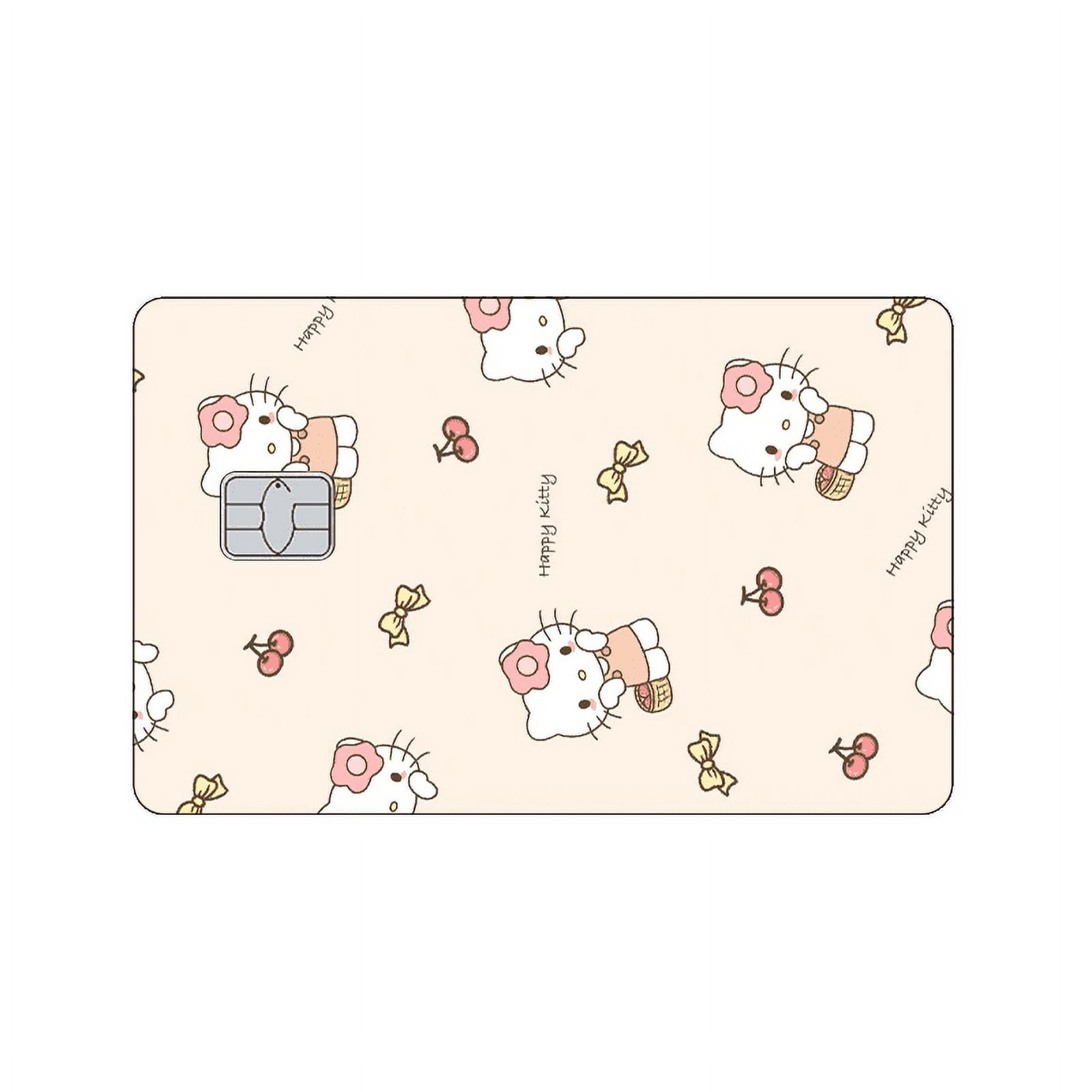 New Hello Kitty Kawaii Sanrios Debit Card Stickers Anime Sweet Cartoon ...