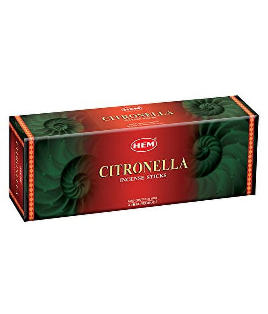 New: Hem Citronella Hexa Incense Stick, 6packs X 20 Sticks= 120 Sticks by Hem