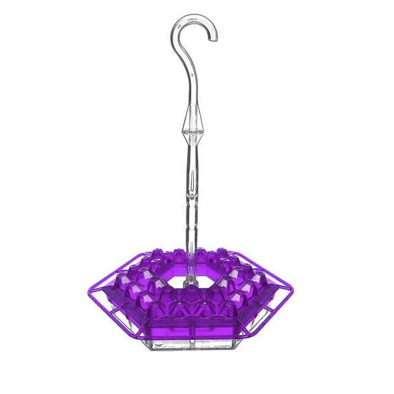 New Hexagonal Hummingbird Water Dispenser Hummingbird Feeder Hanging Flower Bird Feeder, Water Pipe Feeding (PURPLE)