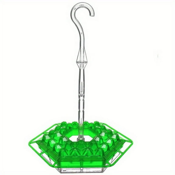 New Hexagonal Hummingbird Water Dispenser Hummingbird Feeder Hanging Flower Bird Feeder, Water Pipe Feeding (green)