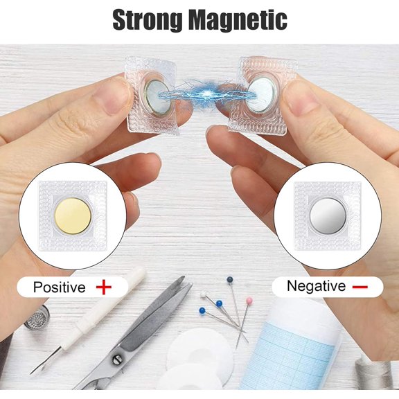 New Hidden Sew Magnetic Snap, 20 Pairs Invisible Hidden Sew in PVC Hidden Purse Closure Fastener Magnetic Snap Magnet Fastener for Handbag Clothing