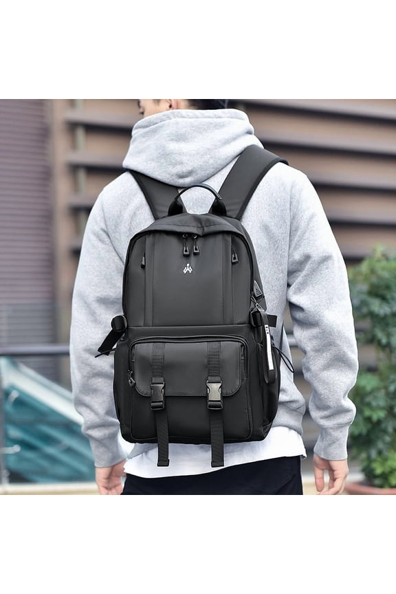 New High Capacity Backpack For Men's Junior High School Students,Black