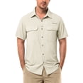 thumbnail image 1 of New High Quality Cotton Waffle Double Pocket Men's Cardigan Short Sleeves Summer Home Use Lapel Shirt Cross-Border Style Lightweight Streetwear Slim Fit Tops Khaki 2XL, 1 of 4