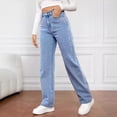 thumbnail image 1 of New High Waist Straight Leg Jeans Women'S 2025 Trendy Denim Pants Tummy Control Comfort Stretch Washed Casual Vintage Jeans For Women Trendy, 1 of 15