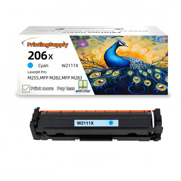 206X New High-Yield Cyan Toner Cartridge With Chip For 206X W2111X Compatible For Color LaserJet Pro M255dw M255nw MFP M282nw 283fdn 283cdw 283fd