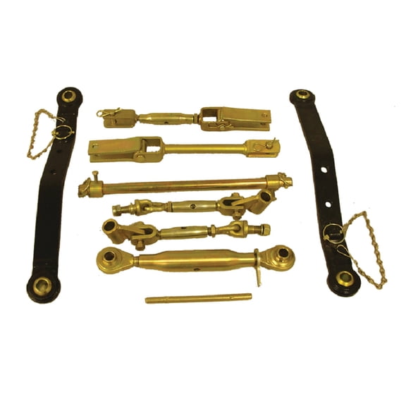 3-Point Hitch Kit Category 1 Compatible with John Deere 316 Onan Engine 318 322 330 332 420 430 Garden Tractor Lift Arms Leveling Arm Stabilizer Bar Top Link Chain Bolt-On Heavy Duty