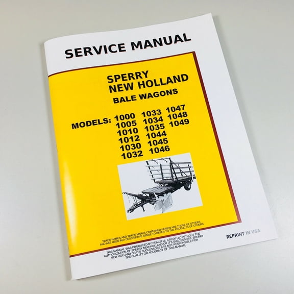New Holland 1030 1032 1033 1034 Stackliner Bale Wagon Service Repair Manual