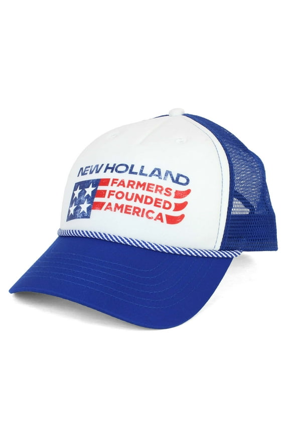New Holland Farmers Founded America White & Blue Cap 696120
