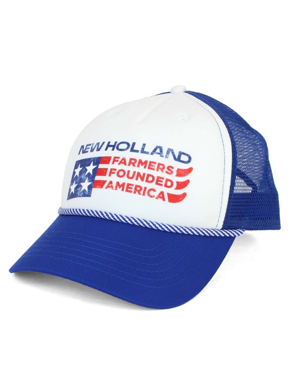 New Holland Farmers Founded America White & Blue Cap 696120
