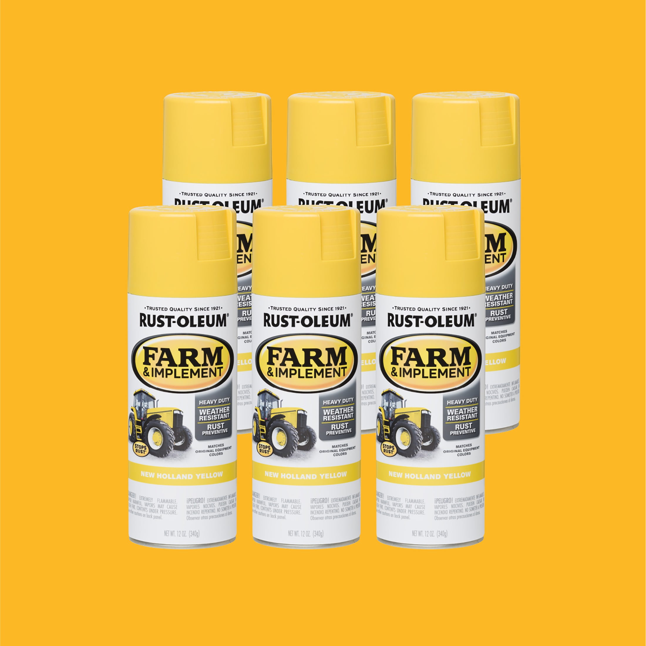 6 Pack, New Holland Yellow , Rust-Oleum Specialty Farm & Implement