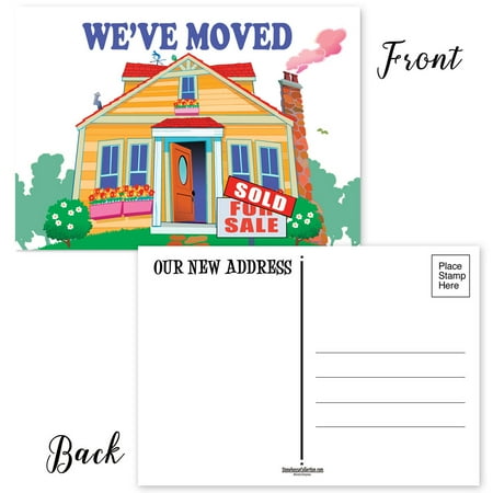 New Home Address Postcards - 50 4 x 6 inch Postcards - Change of Address