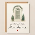 thumbnail image 1 of New Home Congratulations Card – Elegant Doorway Design – Perfect for Housewarming Wishes – Blank Inside with Envelope Included, 1 of 3
