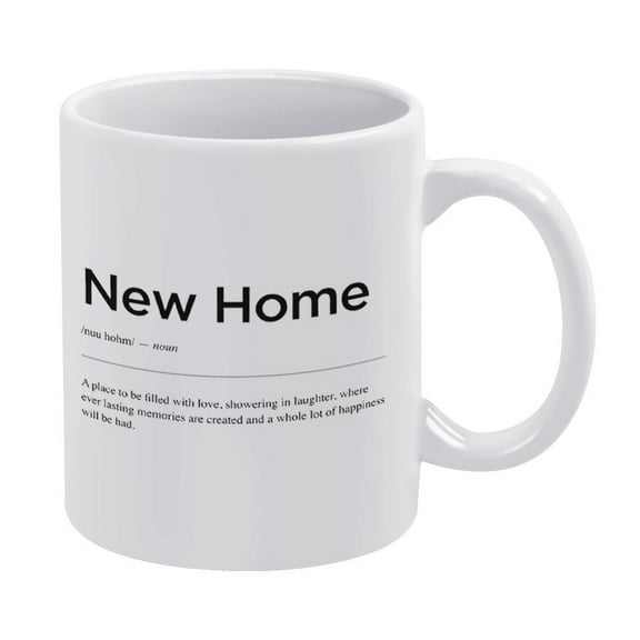 New Home Definition, Moving Gift,Housewarming Mug, First Home Gift Ideas,Funny Coffee Mug,Man Cave Prints,The Best Gift for Colleagues, Parents, And Grandparents, 110z Men And Women