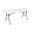 New Home Era 6ft Plastic Folding Table, FoldinHalf Portable Utility Table Heavy Duty Light