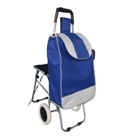 New Home Era Fold Shopping Cart with Wheels, Silver