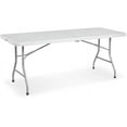 thumbnail image 1 of New Home Era Fold Up Table  6 ft Plastic Folding Table for Picnics, Parties, Camping  Outdoor Table with Carrying Handle  Bi-Fold Rectangular Design  Lightweight and Durable - Pack of 10, 1 of 2