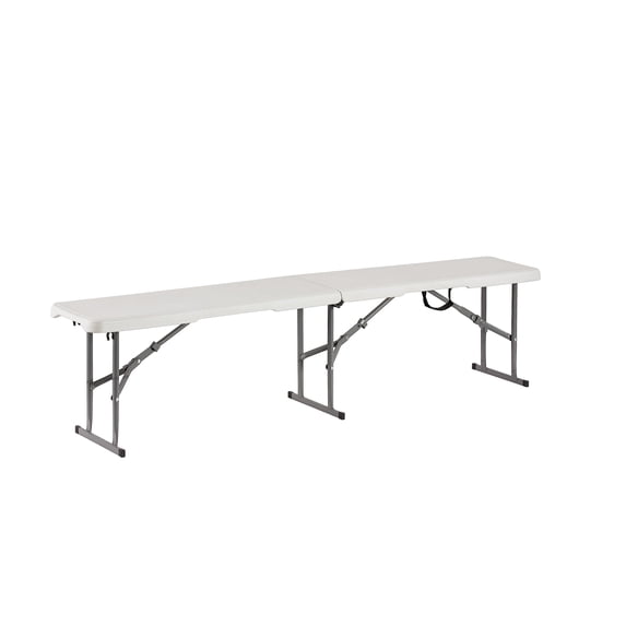 New Home Era Plastic Portable Folding Bench 6 feet , White